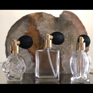3 12ML Spray Glass Vintage Bottles